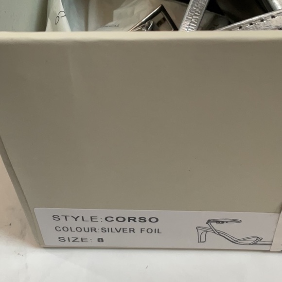 Tony Bianco Corso Sandal in Metallic Silver, Size: 8 - Picture 4 of 11